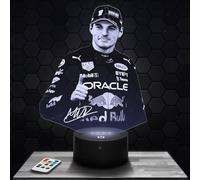 Lampephoto.fr - Lampe 3D M. Verstappen Pilote F1 Décoration Formule 1 Monoplace, Idée Cadeau Homme Objet Max Verstappen Pilote F1 Veilleuse Adulte Déco Chambre, Idee Cadeau Noel Homme Original, TOP