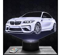 Lampephoto.fr - Lampe 3D M2 Competition Automobile Voiture Allemande, Veilleuse Tactile Led, Effet Hologramme 3D, Idée Cadeau Noël Anniversaire Homme, Objet décoration chambre