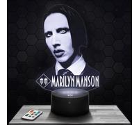 Lampephoto.fr - Lampe 3D Marilyn Manson Idée Cadeau Fan de Metal, Veilleuse Tactile Led Illusion, Effet Hologramme 3D, Idée Cadeau Noël Anniversaire Garçon et Fille
