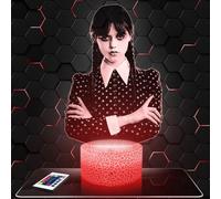 Lampephoto.fr - Lampe 3D Mercredi Ad dams Décoration Série, Idée Cadeau Homme Femme Objet Mercredi Ad dams Veilleuse Adulte Déco Chambre, Idee Cadeau Noel Homme Femme Original, Effet Hologramme, TOP