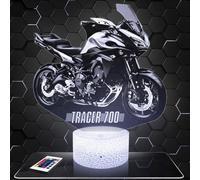 Lampephoto.fr - Lampe 3D Moto Tracer Y Décoration Motard, Idée Cadeau Homme Femme, Objet Moto Tracer Y Veilleuse Adulte Déco Chambre, Idee Cadeau Noel Homme Femme Original, Effet Hologramme