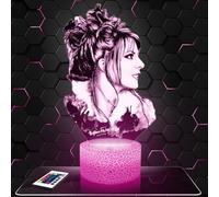 Lampephoto.fr - Lampe 3D Mylène Farmer Idée Cadeau Chanson Française, Veilleuse Tactile Led Illusion, Effet Hologramme 3D, Idée Cadeau Noël Anniversaire Homme et Femme TOP