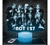 Lampephoto.fr - Lampe 3D Nct deco Chambre Fille, Lampe 3D Nct Objet K-Pop Corée, Pop Coréene, Idée Cadeau Décoration Veilleuse LED Deco Bureau, Idée Cadeau Noel Adolescent Original, Effet Holorgamme