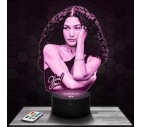 Lampephoto.fr - Lampe 3D O. Dean Chanteuse Britannique Soul Veilleuse Tactile Led, Effet Hologramme 3D, Idée Cadeau Noël Anniversaire Homme Femme, Objet décoration chambre