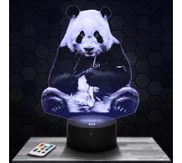 Lampephoto.fr - Lampe 3D Panda Animal, Décoration Animal Panda, Idée Cadeau Homme Femme, Objet Déco Veilleuse Adulte Déco Chambre, Idee Cadeau Noel Original Homme ou Femme, Effet Hologramme