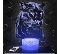 Lampephoto.fr - Lampe 3D Panthère Décoration Animal Sauvage Afrique Félin, Idée Cadeau Homme Femme Objet Panthère Veilleuse Adulte Déco Chambre, Idee Cadeau Noel Homme Femme Original