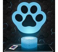 Lampephoto.fr - Lampe 3D Patte de Chat, Décoration Collection Animal, Chat, Patte, Idée Cadeau Homme Femme, Objet Patte de Chat, Veilleuse LED, Déco Chambre, Idee Cadeau Homme Femme Original