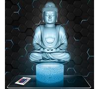 Lampephoto.fr - Lampe 3D Religion Décoration Bouddha Idée Cadeau Homme Femme, Objet Religion Lampe LED Veilleuse Déco Chambre, Idee Cadeau Noel Homme Femme Original, Effet Hologramme, TOP