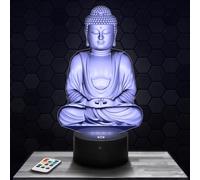 Lampephoto.fr - Lampe 3D Religion Décoration Bouddha Idée Cadeau Homme Femme, Objet Religion Lampe LED Veilleuse Déco Chambre, Idee Cadeau Noel Homme Femme Original, Effet Hologramme, TOP