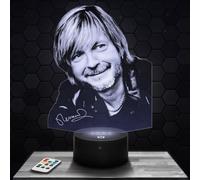 Lampephoto.fr - Lampe 3D Ren aud Décoration Chanteur Variété Chanson Française, Idée Cadeau Homme Femme, Objet Renaud Veilleuse LED Adulte, Déco Chambre, Idee Cadeau Noel Homme Femme Original, TOP