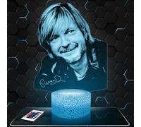 Lampephoto.fr - Lampe 3D Ren aud Décoration Chanteur Variété Chanson Française, Idée Cadeau Homme Femme, Objet Renaud Veilleuse LED Adulte, Déco Chambre, Idee Cadeau Noel Homme Femme Original, TOP