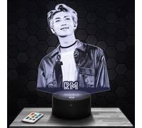 Lampephoto.fr - Lampe 3D Rm Deco Chambre Fille, Lampe 3D Rm, Objet Chanteur Variété Chanson Française, Idée Cadeau Décoration LED Veilleuse Deco Bureau, Idée Cadeau Noel Adolescent Original, TOP
