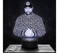 Lampephoto.fr - Lampe 3D Roh ff Rappeur Acteur Cinéma, Veilleuse Tactile Led, Effet Hologramme 3D, Idée Cadeau Noël Anniversaire Homme Femme, Objet décoration chambre