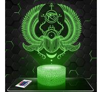 Lampephoto.fr - Lampe 3D Scarabée Egyptien, Décoration Talisman Egypte, Veilleuse Tactile Led Illusion, Effet Hologramme 3D, Idée Cadeau Noël Anniversaire Garçon et Fille, Décoration Chambre TOP