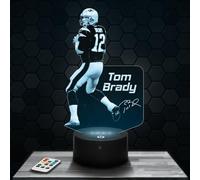 Lampephoto.fr - Lampe 3D T. Brady Commentateur Sportif Football Américain, Veilleuse Tactile Led, Effet Hologramme 3D, Idée Cadeau Noël Anniversaire Homme Femme, Objet décoration chambre