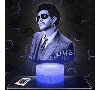 Lampephoto.fr - Lampe 3D The Weekend Décoration Collection Chanteur Pop Canadien, Idée Cadeau Homme Femme, Objet The Weekend Veilleuse LED, Déco Chambre, Idee Cadeau Noel Homme Femme Original, TOP