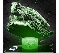 Lampephoto.fr - Lampe 3D Tortue Décoration Animal Marin Reptile, Idée Cadeau Homme Femme Objet Tortue Veilleuse Adulte Déco Chambre, Idee Cadeau Noel Homme Femme Original, Effet Hologramme, TOP