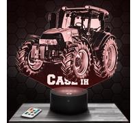 Lampephoto.fr - Lampe 3D Tracteur Agricole Case Collection Miniature 1 32, Idée Cadeau Agriculteur, Veilleuse Tactile Led, Effet Hologramme 3D, Idée Cadeau Noël Anniversaire Garçon et Fille TOP