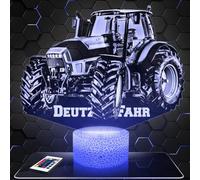Lampephoto.fr - Lampe 3D Tracteur Agricole Deutz .F Collection Miniature 1 32, Idée Cadeau Agriculteur, Veilleuse Tactile Led, Effet Hologramme 3D, Idée Cadeau Noël Anniversaire Garçon et Fille TOP