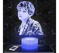Lampephoto.fr - Lampe 3D V Deco Chambre Fille, Lampe 3D V, Objet K-Pop Corée Pop Coréene, Idée Cadeau Décoration LED Veilleuse Deco Bureau, Idée Cadeau Noel Adolescent Original, TOP