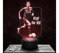 Lampephoto.fr - Lampe 3D V. Van Dijk Joueur de Foot, Sport, Idée Cadeau Fan de Foot, Veilleuse Tactile Led Illusion, Effet Hologramme 3D, Cadeau Noël Anniversaire Garçon Fille