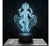 Lampephoto.fr - Lampe 3D Vishnu Dieu Décoration Collection Hindouisme Dieu Religion, Idée Cadeau Homme Femme, Objet Vishnu Dieu Veilleuse LED Adulte, Déco Chambre, Idee Cadeau Homme Femme Original