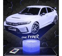 Lampephoto.fr - Lampe 3D Voiture H Civic Type R Supercar Tuning, Idée Cadeau Fan Automobile, Veilleuse Tactile Led, Effet Hologramme 3D, Idée Cadeau Noël Anniversaire Garçon et Fille, Déco Chambre