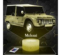 Lampephoto.fr - Lampe 3D Voiture Mehari, Idée Cadeau Fan Automobile, Veilleuse Tactile Led, Effet Hologramme 3D, Idée Cadeau Noël Anniversaire Garçon et Fille, Déco Chambre Adulte ou Enfant