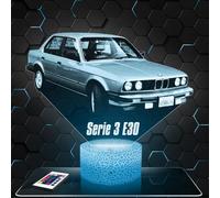 Lampephoto.fr - Lampe 3D Voiture Serie 3 E30, Idée Cadeau Fan de Voiture, Veilleuse Tactile Led, Effet Hologramme 3D, Idée Cadeau Noël Anniversaire Garçon et Fille, Déco Chambre Enfant ou Adulte TOP