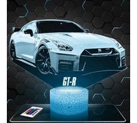 Lampephoto.fr - Lampe 3D Voiture Supercar Gt-R R35, Idée Cadeau Fan de Voiture, Veilleuse Tactile Led, Effet Hologramme 3D, Idée Cadeau Noël Anniversaire Garçon et Fille, Déco Chambre TOP