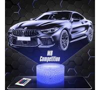 Lampephoto.fr - Lampe 3D Voiture Supercar M8 Competition, Idée Cadeau Fan Automobile, Veilleuse Tactile Led, Effet Hologramme 3D, Idée Cadeau Noël Anniversaire Garçon et Fille, Déco Chambre TOP