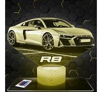 Lampephoto.fr - Lampe 3D Voiture Supercar R8, Idée Cadeau Fan de Voiture, Veilleuse Tactile Led, Effet Hologramme 3D, Idée Cadeau Noël Anniversaire Garçon et Fille, Déco Chambre Adulte ou Enfant TOP