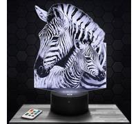 Lampephoto.fr - Lampe 3D Zèbre Décoration Animal Sauvage Afrique, Idée Cadeau Homme Femme, Objet Zèbre Veilleuse Adulte Déco Chambre, Idee Cadeau Noel Homme Femme Original, Effet Hologramme