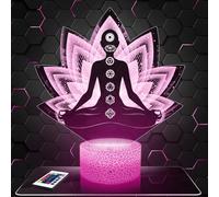 Lampephoto.fr - Lampe Chakras Veilleuse 3D Méditation, Yoga, Zen