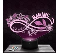 Lampephoto.fr Lampe de chevet, Veilleuse tactile, Cadeau infini la meilleure des mamans, cadeau femme, idée cadeau Noël, cadeau Maman, la Meilleure Maman, anniverssaire, idée cadeau fête des mères