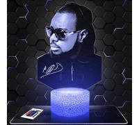 Lampephoto.fr - Lampe Gims Rappeur Veilleuse 3D Rap