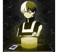 Lampephoto.fr - Lampe Shoto Todoroki MHA Veilleuse Tactile 3D Manga Shonen