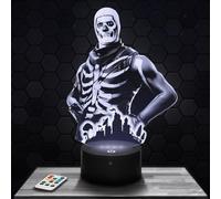 Lampephoto.fr - Soldat crâne F. Lampe 3D, veilleuse tactile, décoration chambre de garçon, jeux vidéo, idée cadeau, illusion LED 3D, idée cadeau originale pour les adolescents