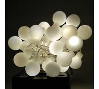 Lampes à boule blanche à énergie solaire - 30 LED blanc chaud, 8 modes