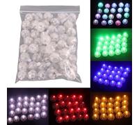 Lampes À Boule Led Scintillantes, 50 Pièces, Jouet De Nuit, Vendeur De Rue, Lampe Remplaçable Pour Jouet, Bouton De Montage Facile, Alimenté Par Piles Qx2d