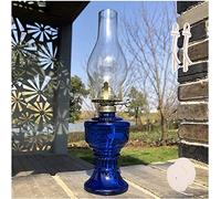 Lampes à huile Lampe à kérosène en verre vintage Lampe à huile de kérosène d'intérieur vintage avec 2 lampes à huile à mèche en rouleau Lampe d'ouragan extérieure Rétro belle