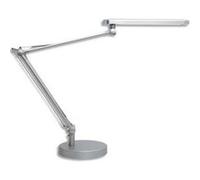 Lampes à Led Mamboled argent en ABS et alu - Bras 2 x 32 cm, Tête 28,5 x 4,5 cm Socle D16 x H2,5 cm G