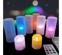 Lampes chauffe-plat rechargeables avec contrôle à distance et minuteur, lot de 6, sans flamme, bougie chauffe-plat vacillante artificielle pour mariage, décoration de Noël, fête saisonnière et de