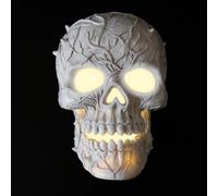 Lampes Crâne Halloween Décor Lampe Crâne Résine Solaire Étanche