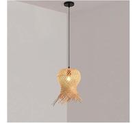 Lampes de Bureaunsion Bohème En Osier Tressé - Rusten Bambou Tressé -Pendu En Rotin À 3 Lumières Pour Salle À Manger - Au-Desde La Table - Pour Entrée, Cuisine Ou Salle À Manger de Style Campagnard/E