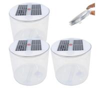 Lampes de camping, 3 pièces lanterne de camping solaire lanterne gonflable portable avec poignée et valve étanche 1000 mAh 4-10 H lumières blanches pour la pêche, tente, pique-nique, barbecue, extéri