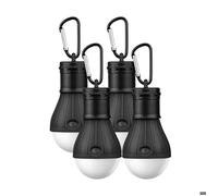 Lampes de camping LED 4 pièces lampe de camping LED lampe de camping avec mousqueton ensemble d'ampoules de tente de lanterne