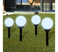 Lampes de chemin 4 pcs. LED 15 cm avec piquet de terre