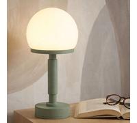 Lampe de table champignon vert Lampe de table Touchdimmer Batterie Lampe d'appoint champignon, USB-C, LED 1W 60Lm blanc chaud, DxH 14x29,5 cm