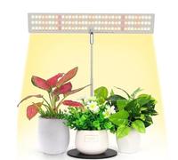 Lampes de culture de bureau pour plantes d'intérieur, 214 LED, spectre complet avec minuterie de 4/8/12h, 6 niveaux de luminosité, lampe de croissance avec interrupteur marche/arrêt, hauteur réglable